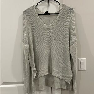 H&M Cream V-Neck Sweater